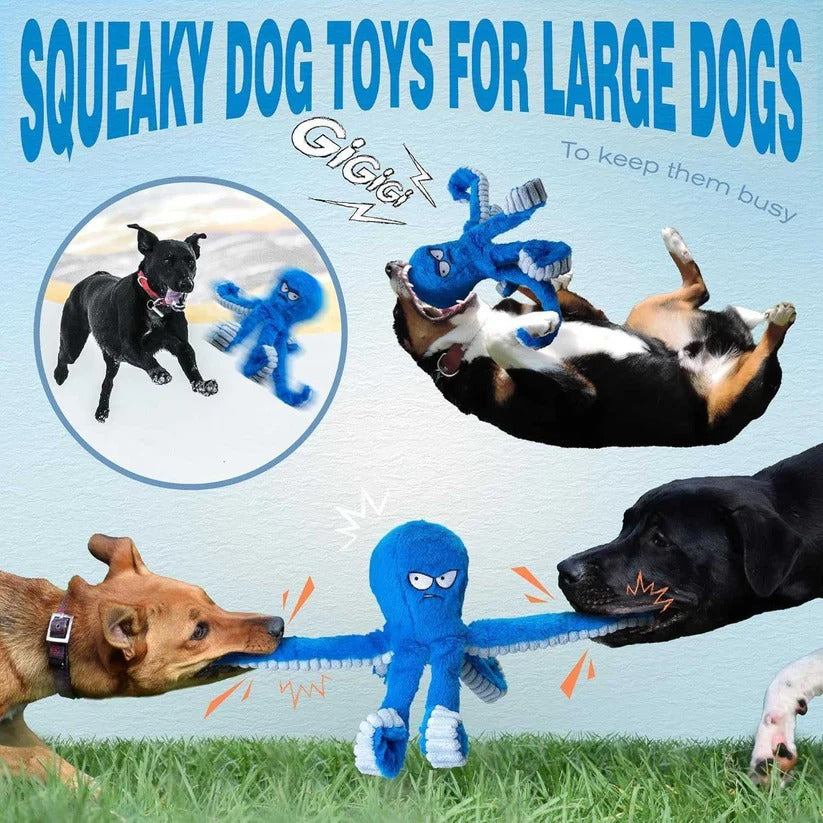 Robustes Plüschspielzeug für Hunde mit Quietscher und Knistereffekt