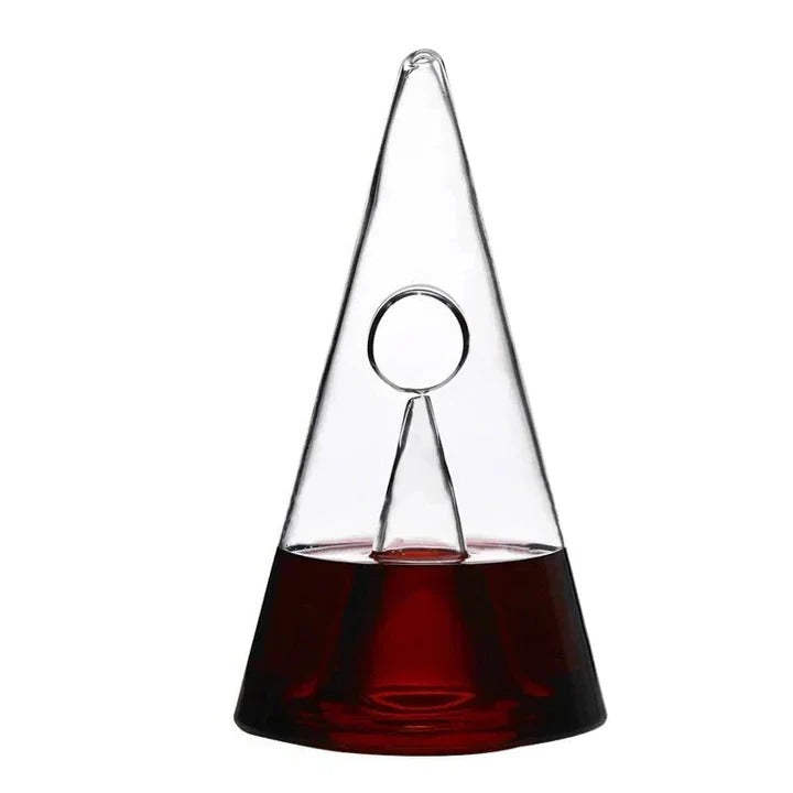 Doppelt-Pyramiden-Wasserkaraffe mit Wasserfall-Design