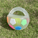 Robustes Gummiball-Hundespielzeug mit Flaschenform für starke Kauer