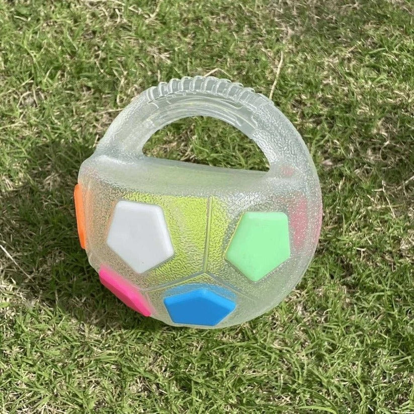 Robustes Gummiball-Hundespielzeug mit Flaschenform für starke Kauer