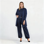 Dreiteiliges Lounge-Set für Damen: Cardigan, Top und Hose
