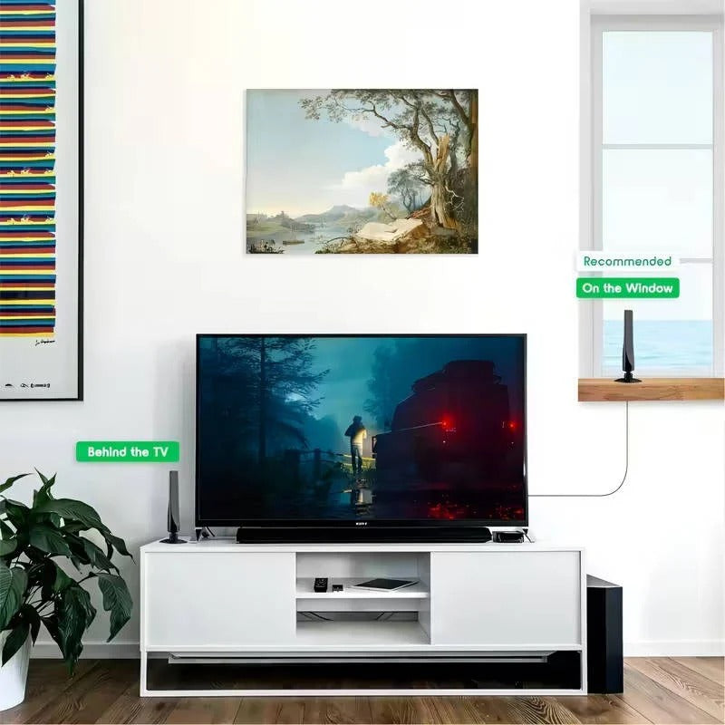 Flache digitale TV-Antenne mit Verstärkung für lokalen Empfang