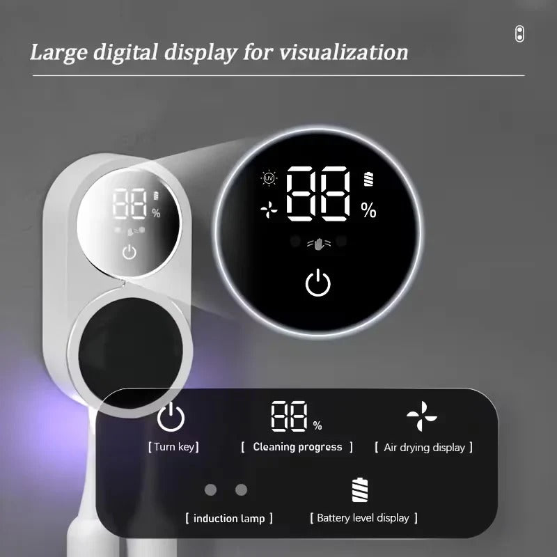 UV-Zahnbürstenhalter mit Kontaktlosem Sensor und Wandmontage