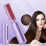Kabellose Keramik-Haarbürste mit Frizz-Kontrolle für glattes Haar