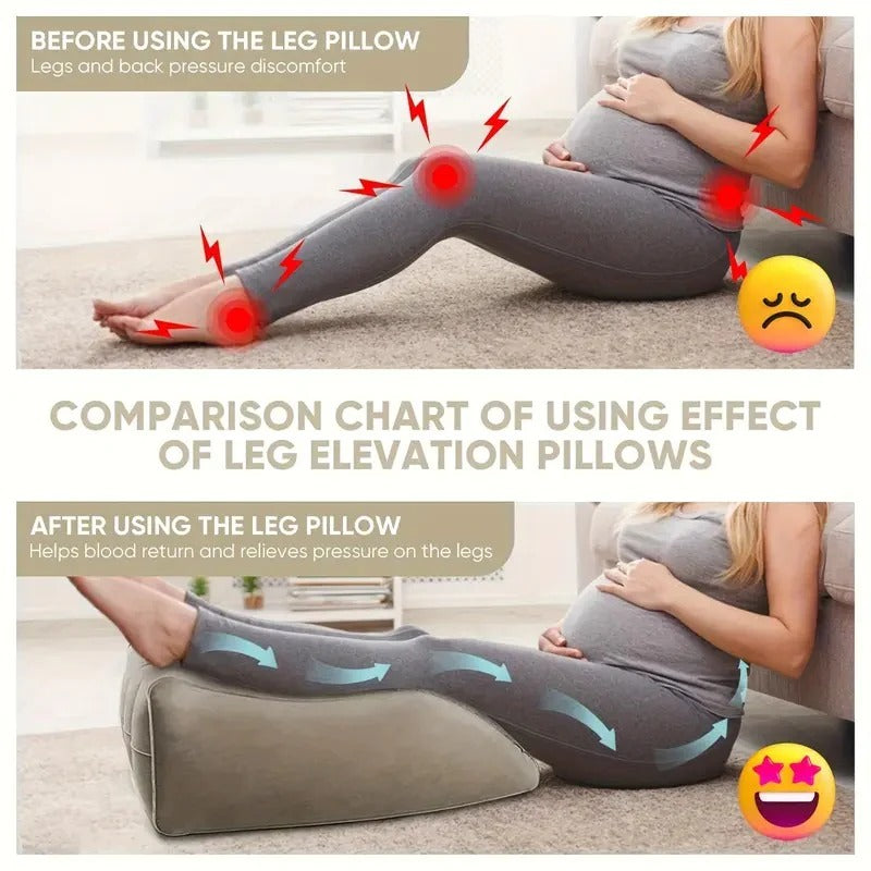 Aufblasbares Beinpillow mit Höhenverstellung und Stauraum
