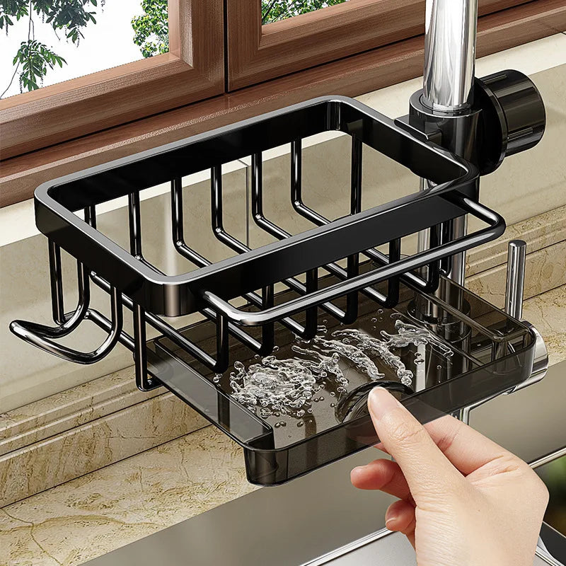 Eleganter Organizer für Spülbecken aus Aluminium