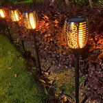 Solarleuchten mit Flammeneffekt, 2er Set