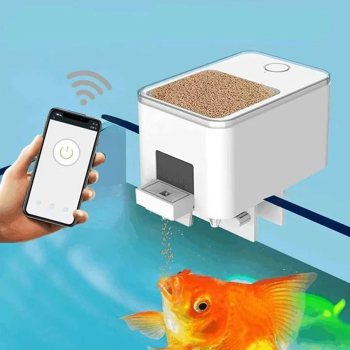 Intelligenter Futterautomat für Fische mit Fernsteuerung