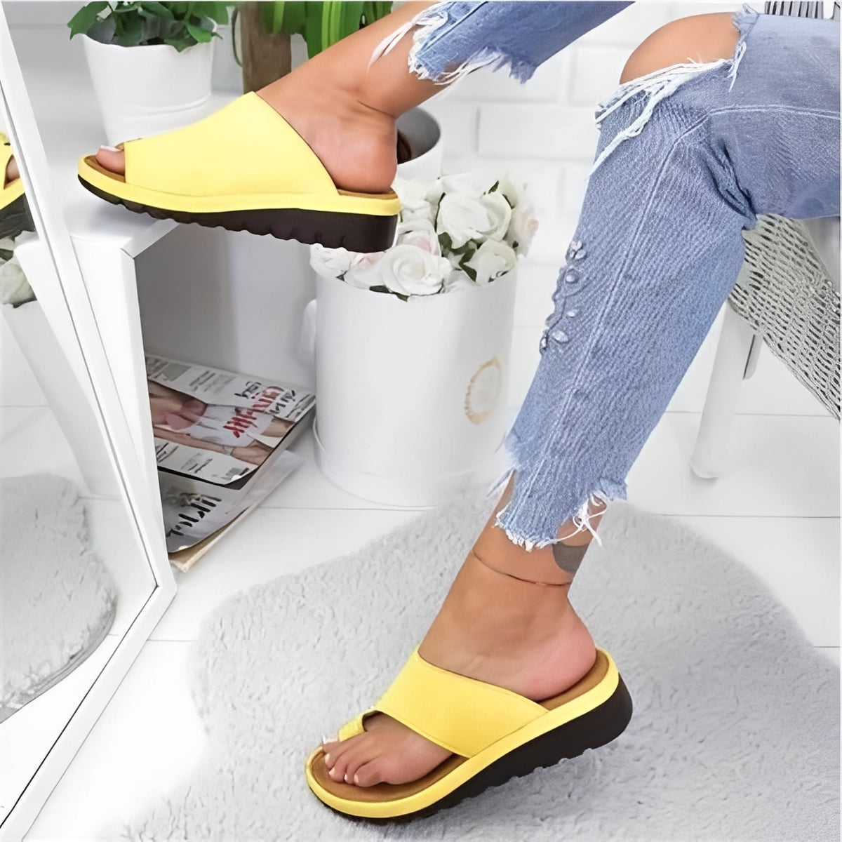 Bequeme Rutsch-Sandalen mit gepolstertem EVA-Fußbett