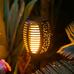 Solarleuchten mit Flammeneffekt, 2er Set