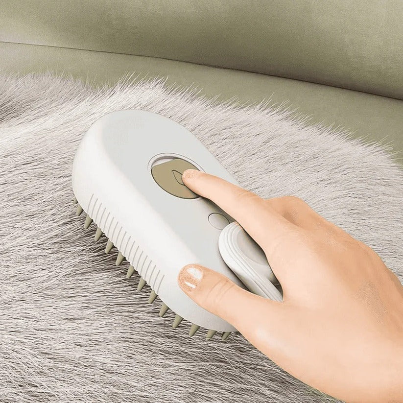 Innovative Bürste für Haustiere mit Dampffunktion und Haarentfernungskamm