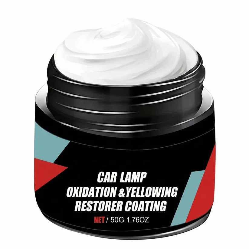 Restaurationsset für trübe Scheinwerfer mit Paste und Schwamm, 2er Pack