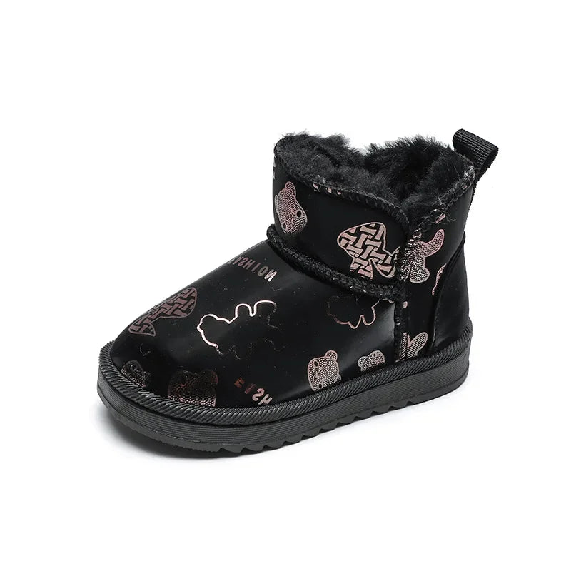 Schneestiefel für Kinder mit modischem Druck – wasserfestes Design