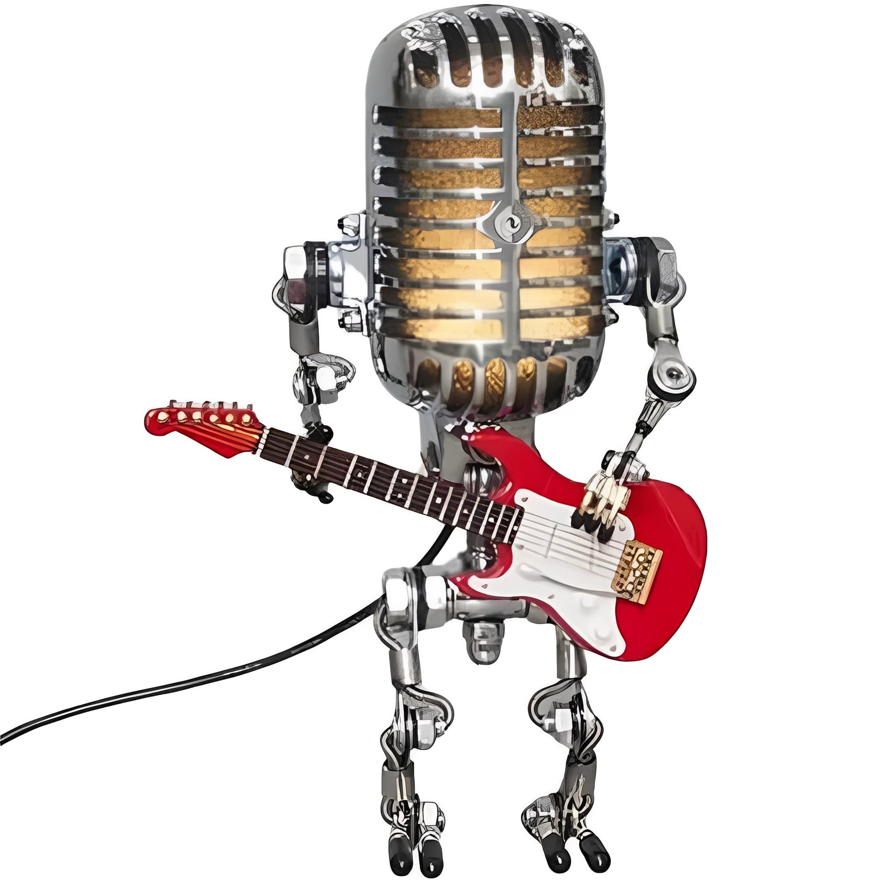 Kreative LED Tischlampe im Retro-Roboterdesign