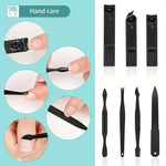Vielseitiges Nagelpflege-Set aus Edelstahl mit Reisetasche, 24 Teile