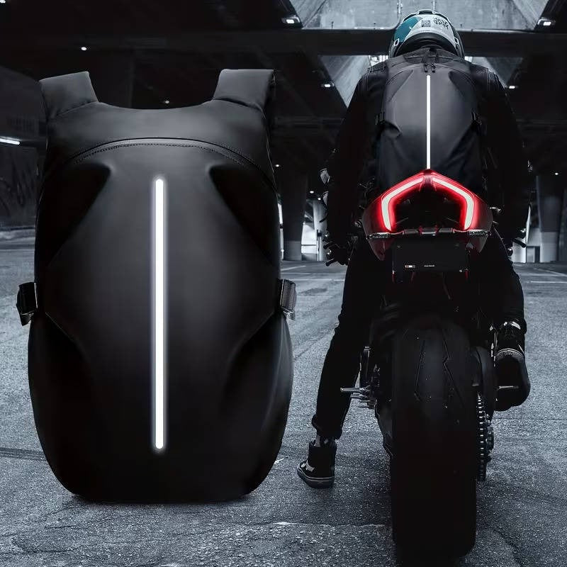Motorrad Rucksack 40L mit Laptopfach und Reflektoren