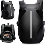 Motorradhelm-Rucksack 40L mit Laptopfach und Reflexstreifen