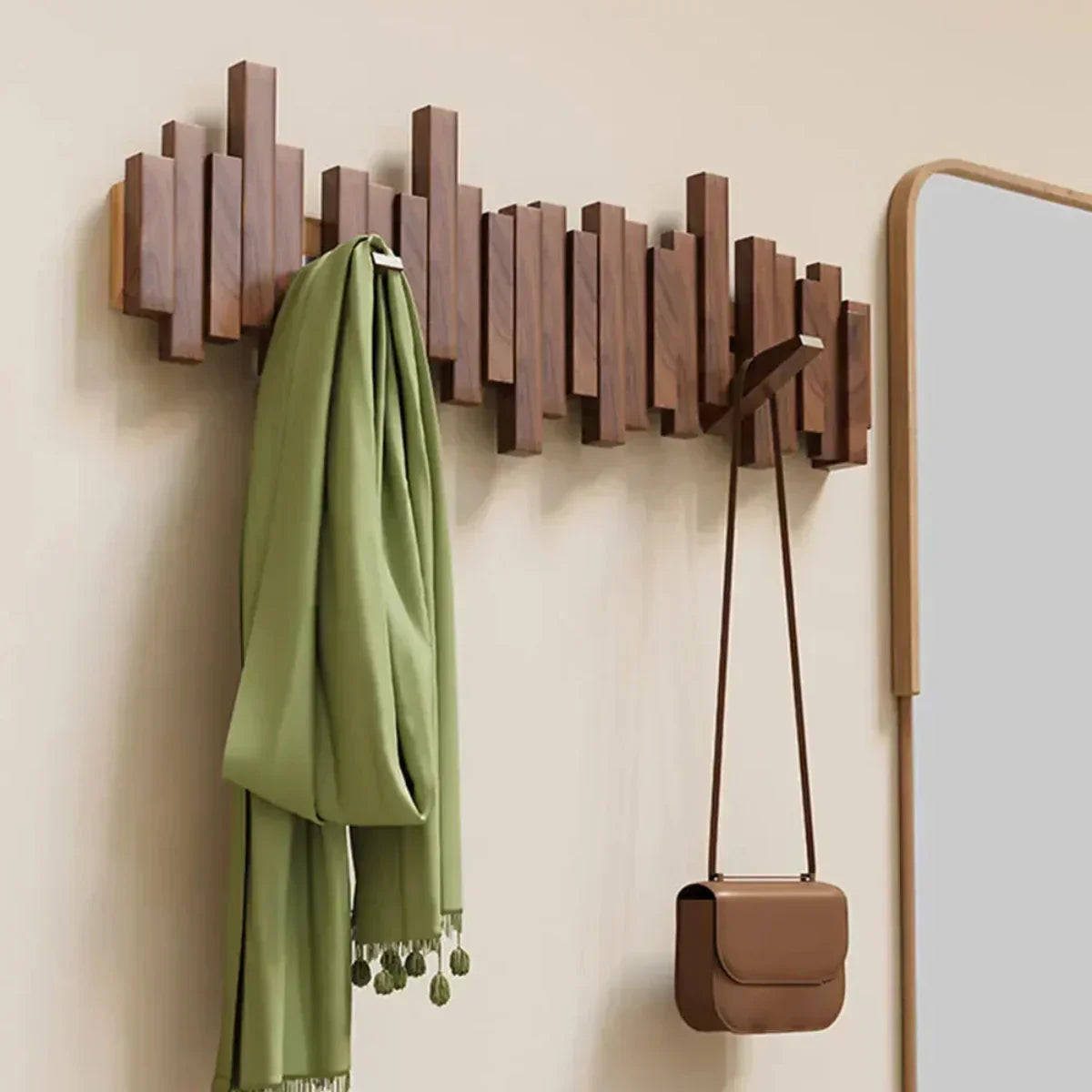Eleganter Wandgarderobenhaken aus Holz – Stilvoll und Praktisch