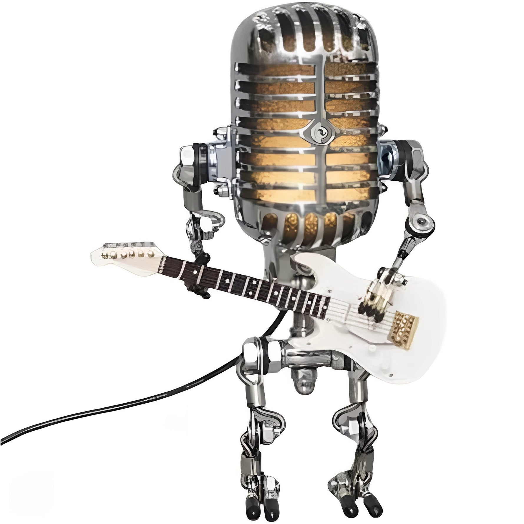 Kreative LED Tischlampe im Retro-Roboterdesign