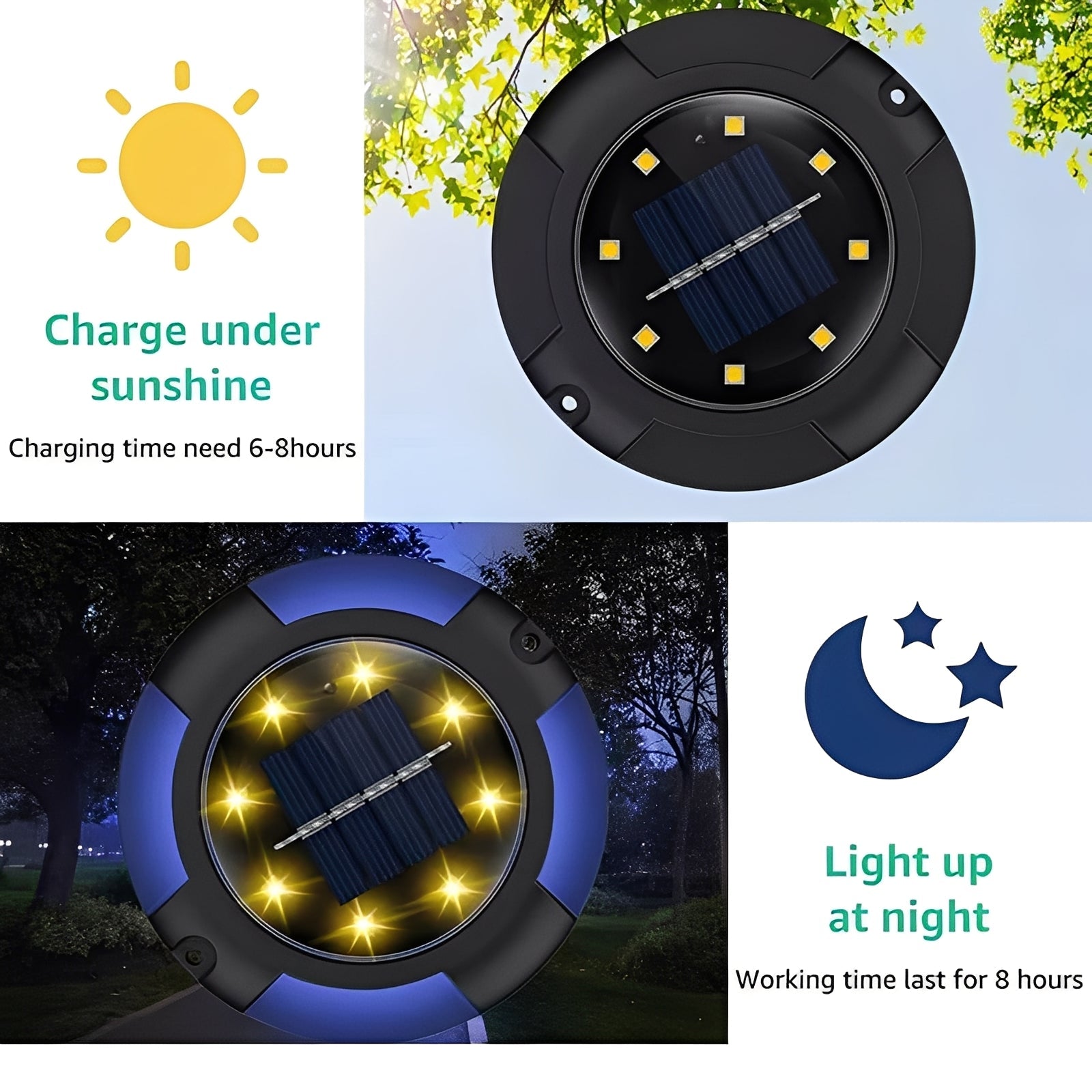 Solarbetriebene LED Bodenleuchten mit modernem Design