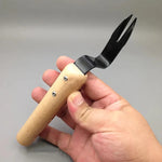 Edelstahl Unkrautstecher mit Holzgriff