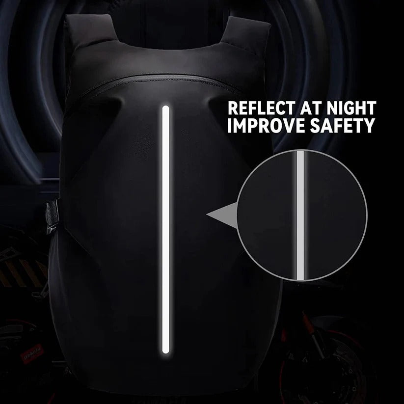 Motorrad Rucksack 40L mit Laptopfach und Reflektoren