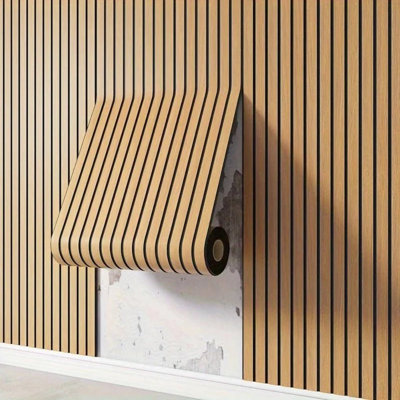 Selbstklebende 3D-PVC-Wandpaneele mit Holzstruktur-Design