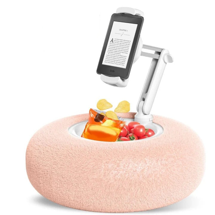 Multifunktionales Kissen mit Snackschale und Telefonhalter