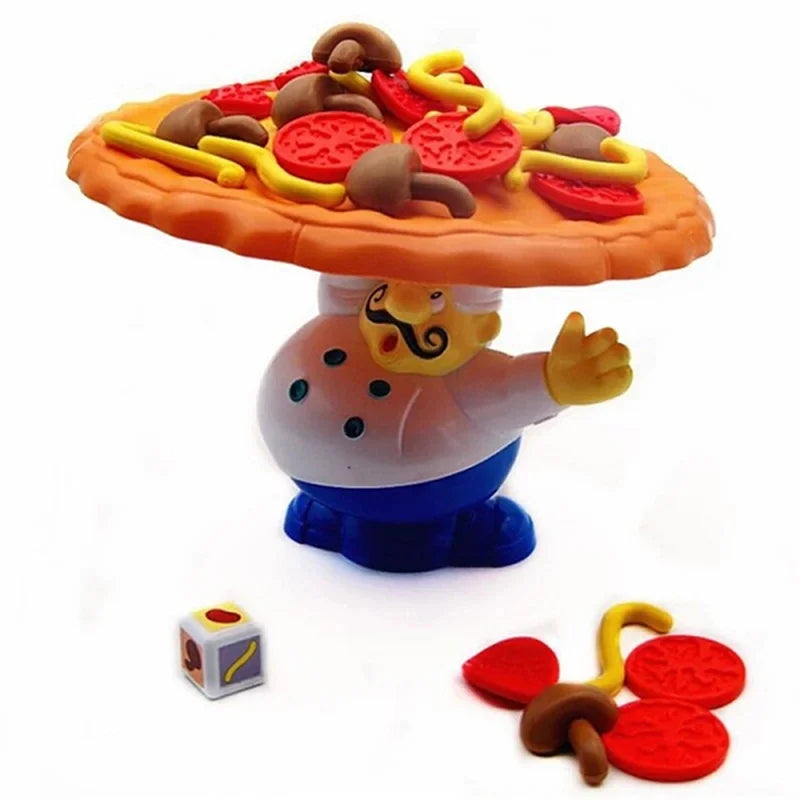 Geschicklichkeitsspiel für Kinder und Familie – Balancierendes Pizza-Spiel