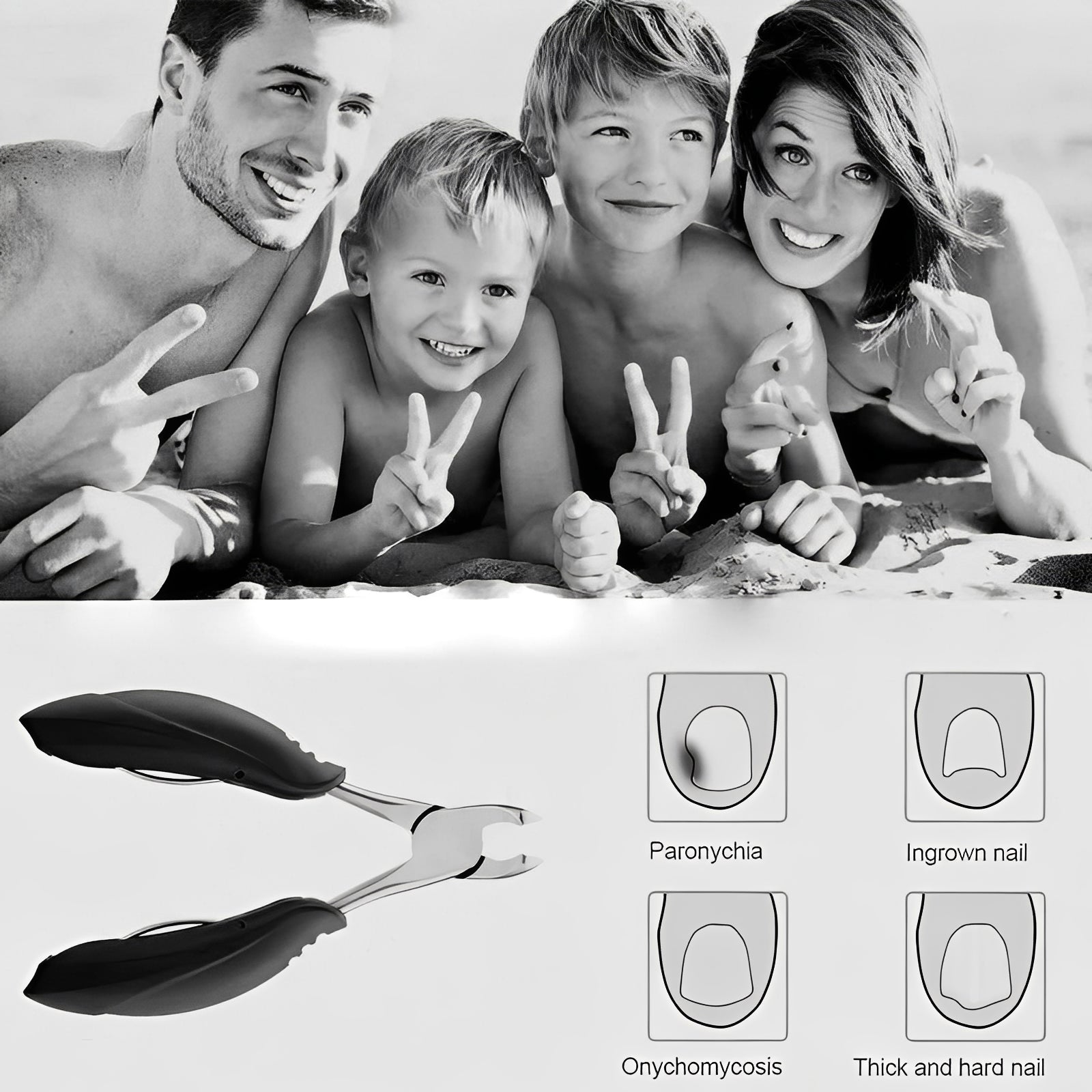 Effiziente Nagelpflege mit gebogenem Klingen-Design
