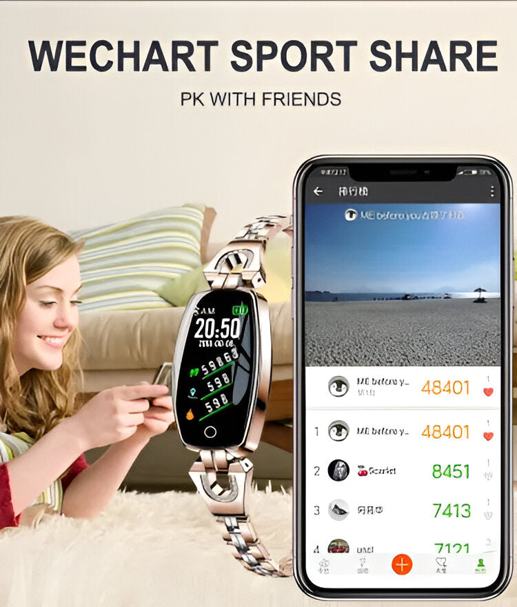 Stylisches Fitnessarmband mit Herzfrequenzüberwachung