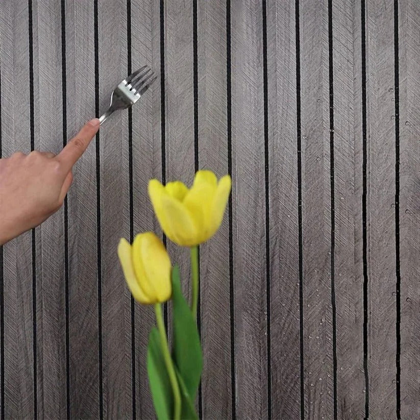 Selbstklebende 3D-PVC-Wandpaneele mit Holzstruktur-Design