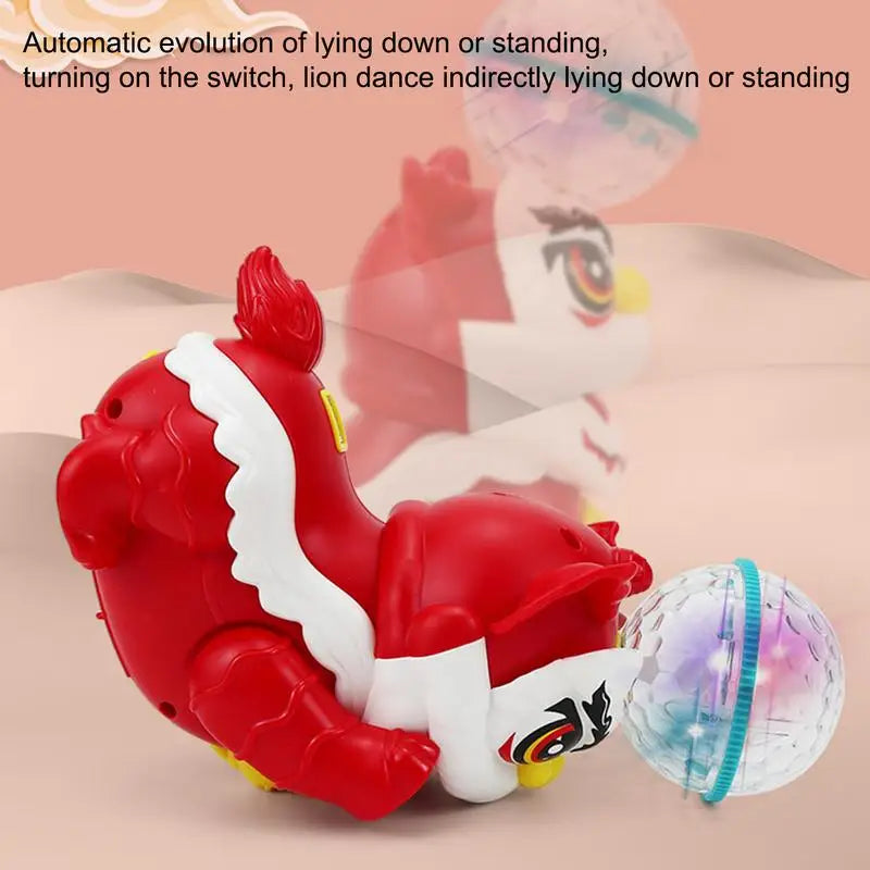 Tanzender Löwe mit LED-Beleuchtung und Musik-Animation