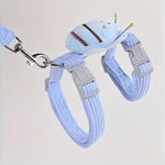 Verstellbares Katzen-Harnes mit sicherem Halsband