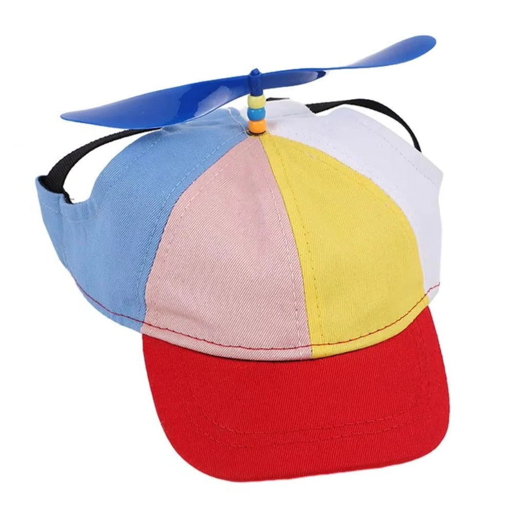Verstellbare Haustiermütze mit Spielzeugpropeller