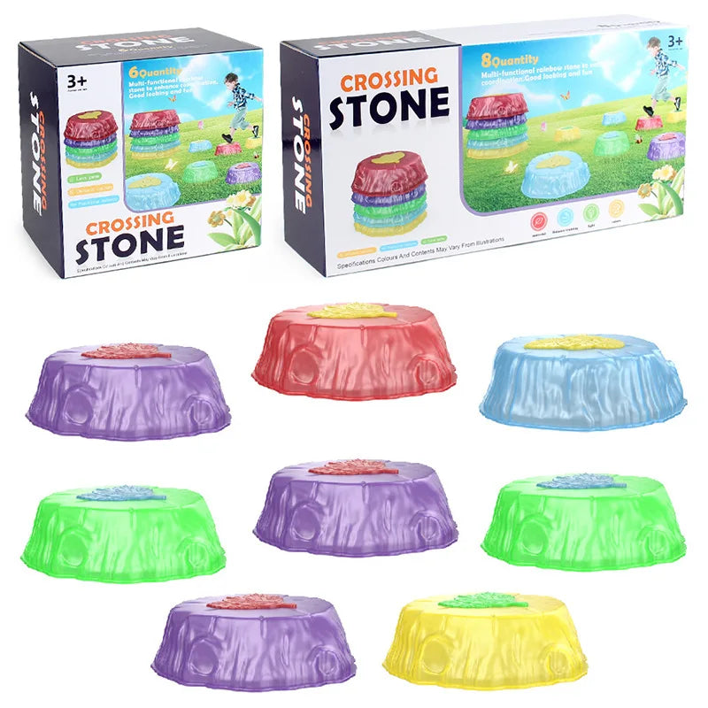 Bunte Balance-Steine für Kinder zum Springen und Balancieren