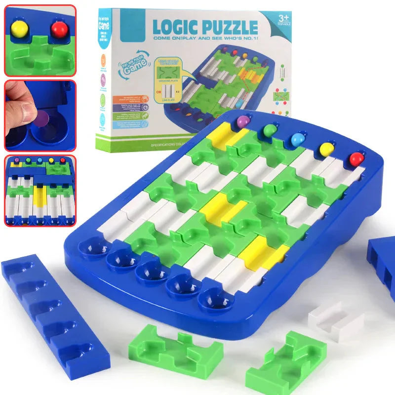 Logik- und Lernspiel mit Murmeln – Puzzle für Kinder
