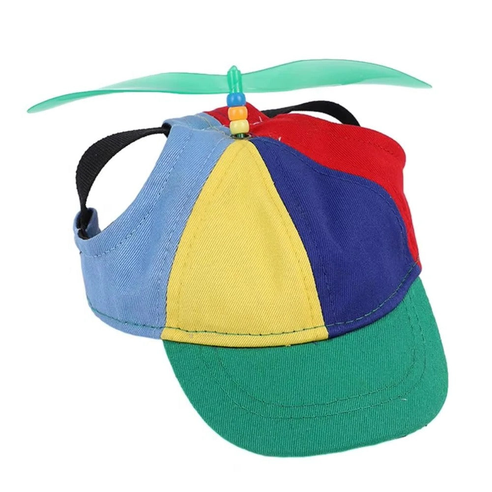 Verstellbare Haustiermütze mit Spielzeugpropeller