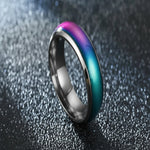 Farbwechselnder Stimmungsring mit Edelstahlband
