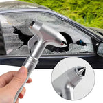 Notfallhammer für Autos mit Wolframstahlspitze und Gurtmesser – 3er Set
