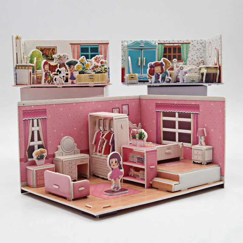 Traumhaus 3D-Puzzle – Kreatives Spiel- und Gestaltungsset