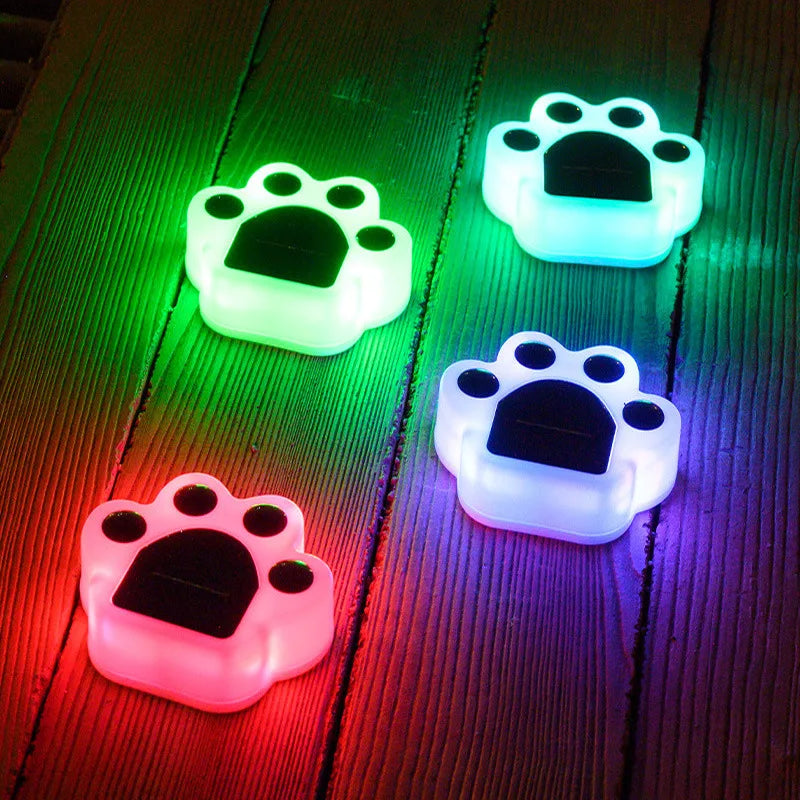 Solarbetriebene Gartenlichter in Pfotenform – PawLight