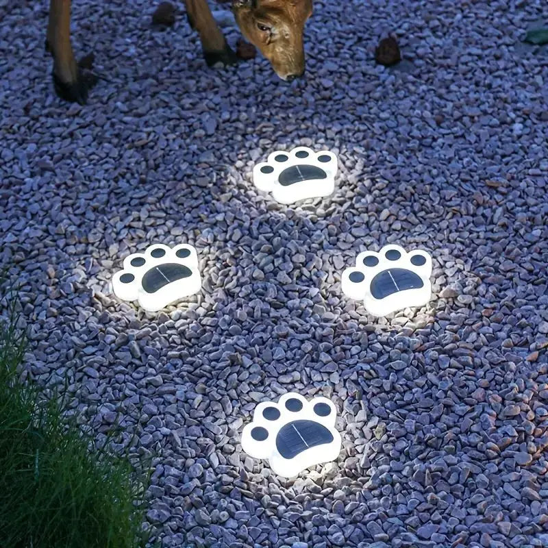 Solarbetriebene Gartenlichter in Pfotenform – PawLight