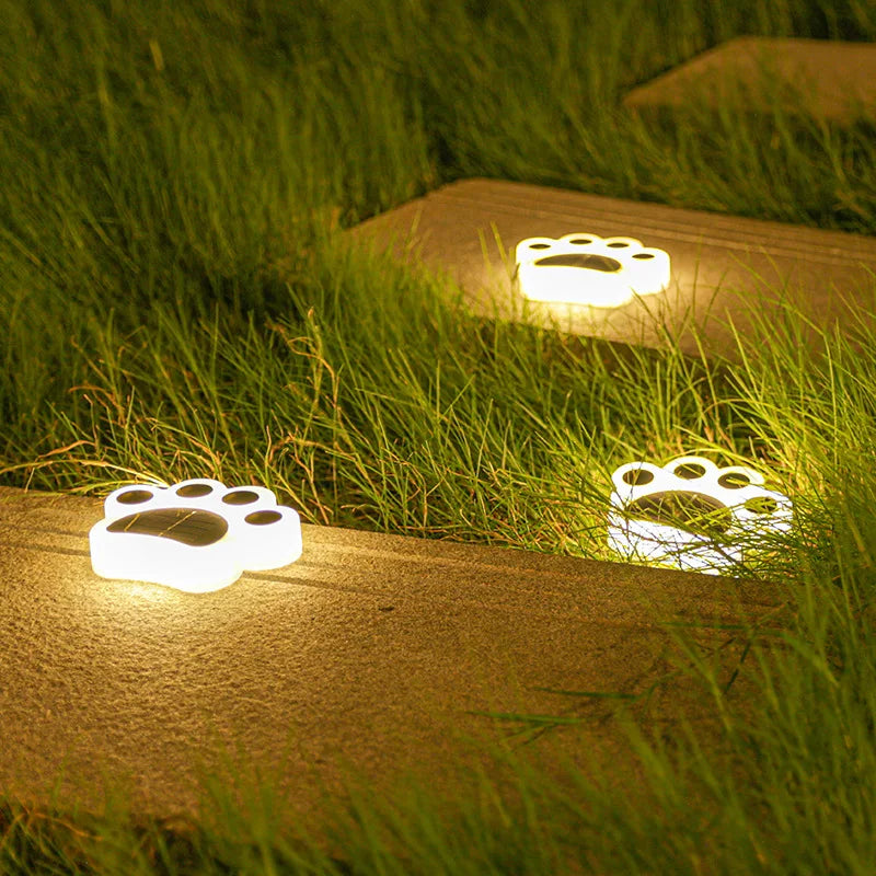 Solarbetriebene Gartenlichter in Pfotenform – PawLight