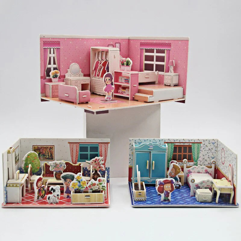 Traumhaus 3D-Puzzle – Kreatives Spiel- und Gestaltungsset