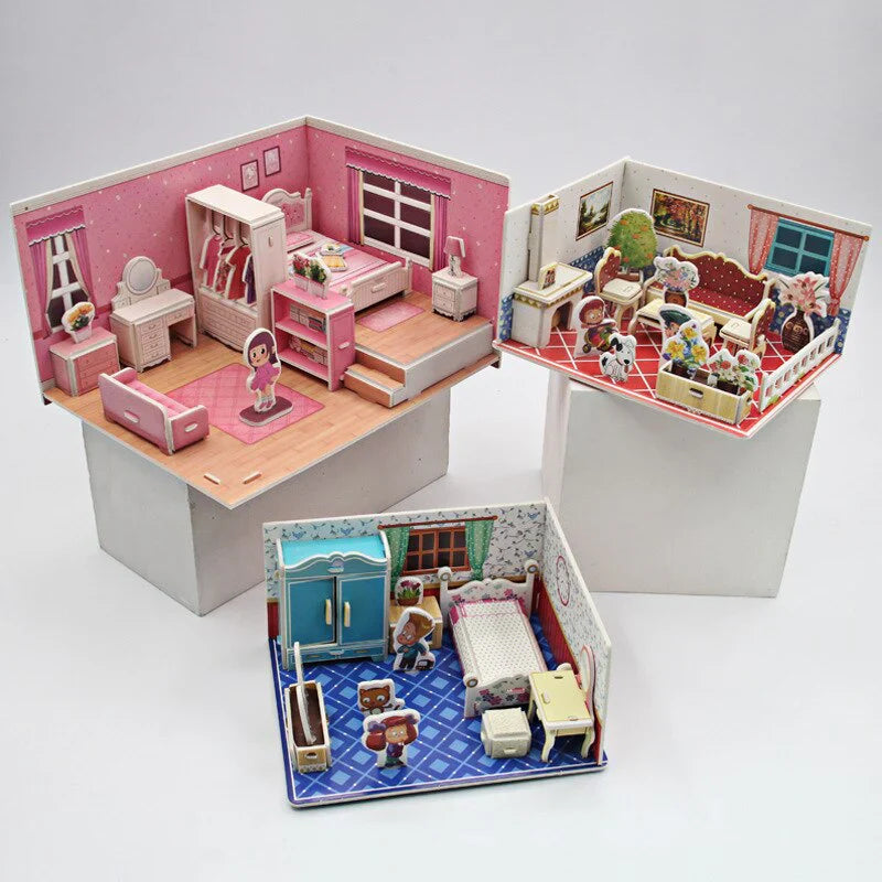 Traumhaus 3D-Puzzle – Kreatives Spiel- und Gestaltungsset