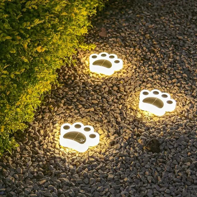 Solarbetriebene Gartenlichter in Pfotenform – PawLight