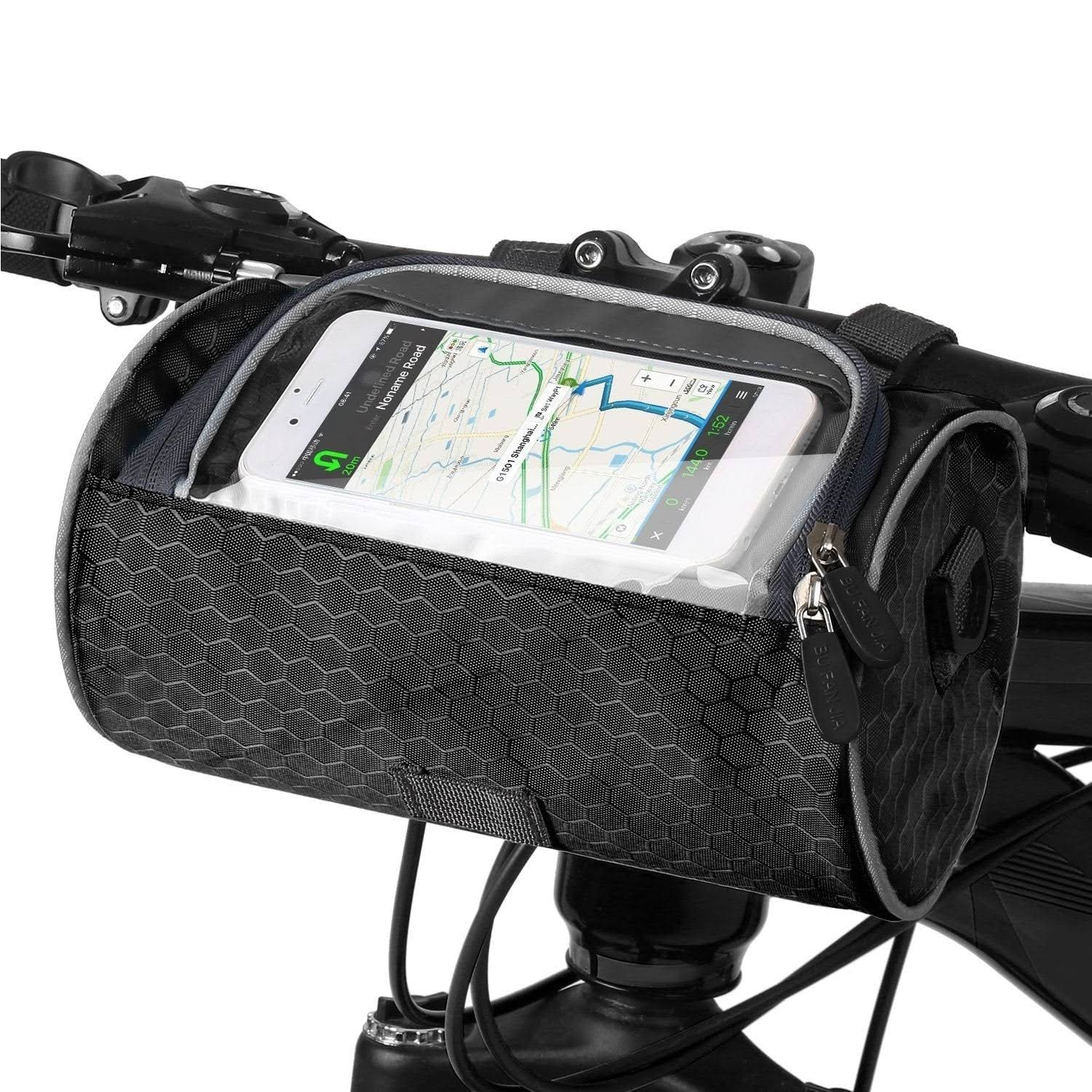 Wasserdichte Fahrradtasche mit Handyfenster – Verstellbare Lenkertasche