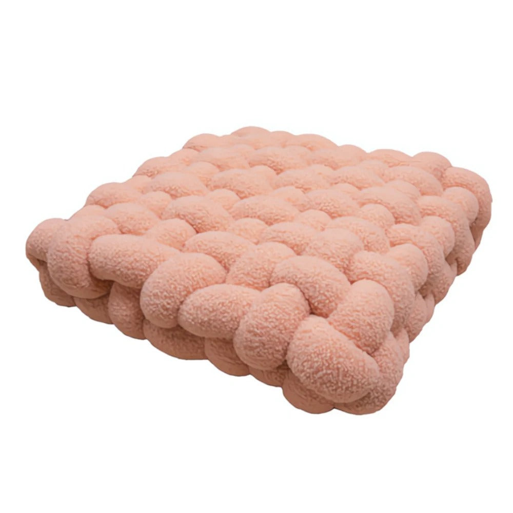 Knotkissen – Elegantes, handgefertigtes Dekokissen aus Samt und Lammwolle
