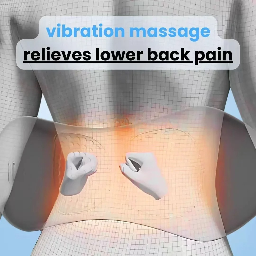 RelaxoTech | Rückenmassagegerät mit Wärme & Vibration – 3-in-1 Therapie für Rückenbeschwerden